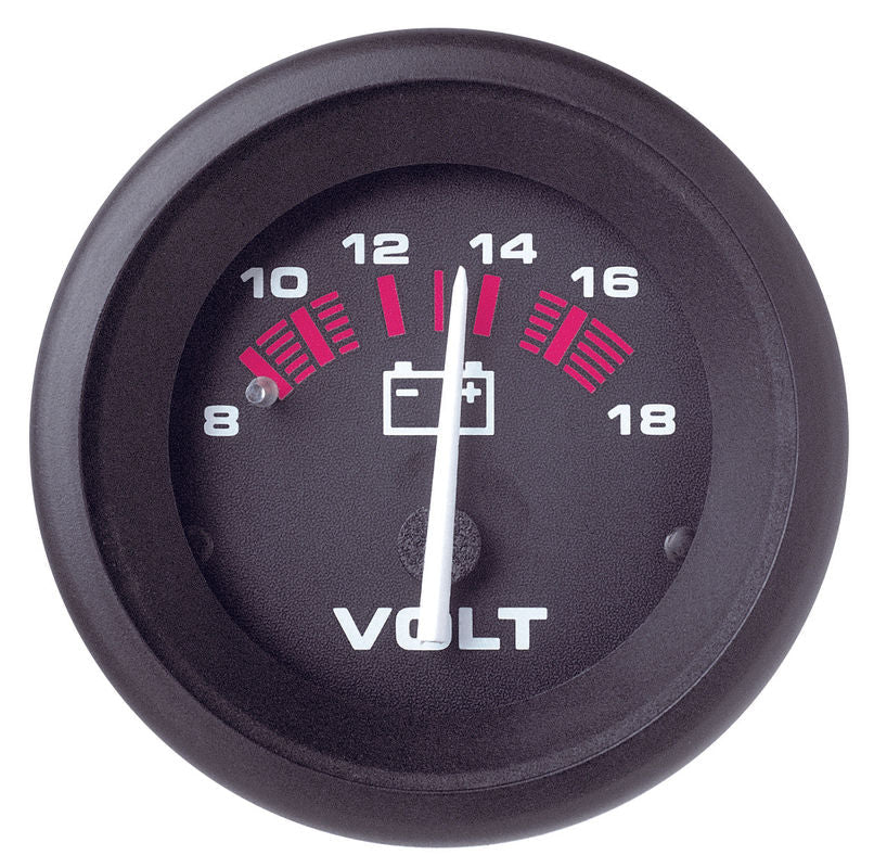 Sierra Marine 2 in Marine Voltmeter - 8–18V, Black – 57901P