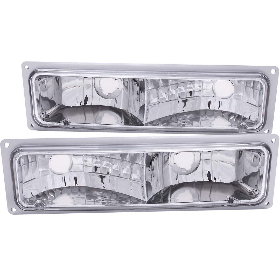 ANZO USA 511032 Clear Parking/Signal Light Pair, Chrome - image 1