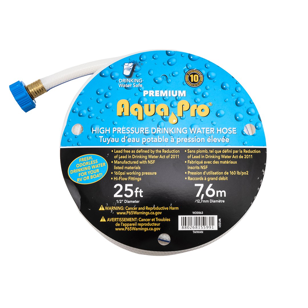Aqua Pro 25 Feet 160 PSI Fresh Water Hose (W20863) – Length: 25 Feet