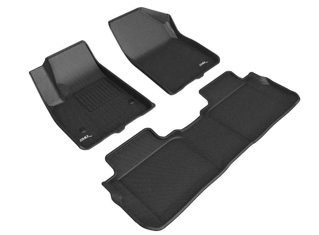 3D Mats GM02701509 5-Seat Acadia KAGU Black 3-Piece Mats