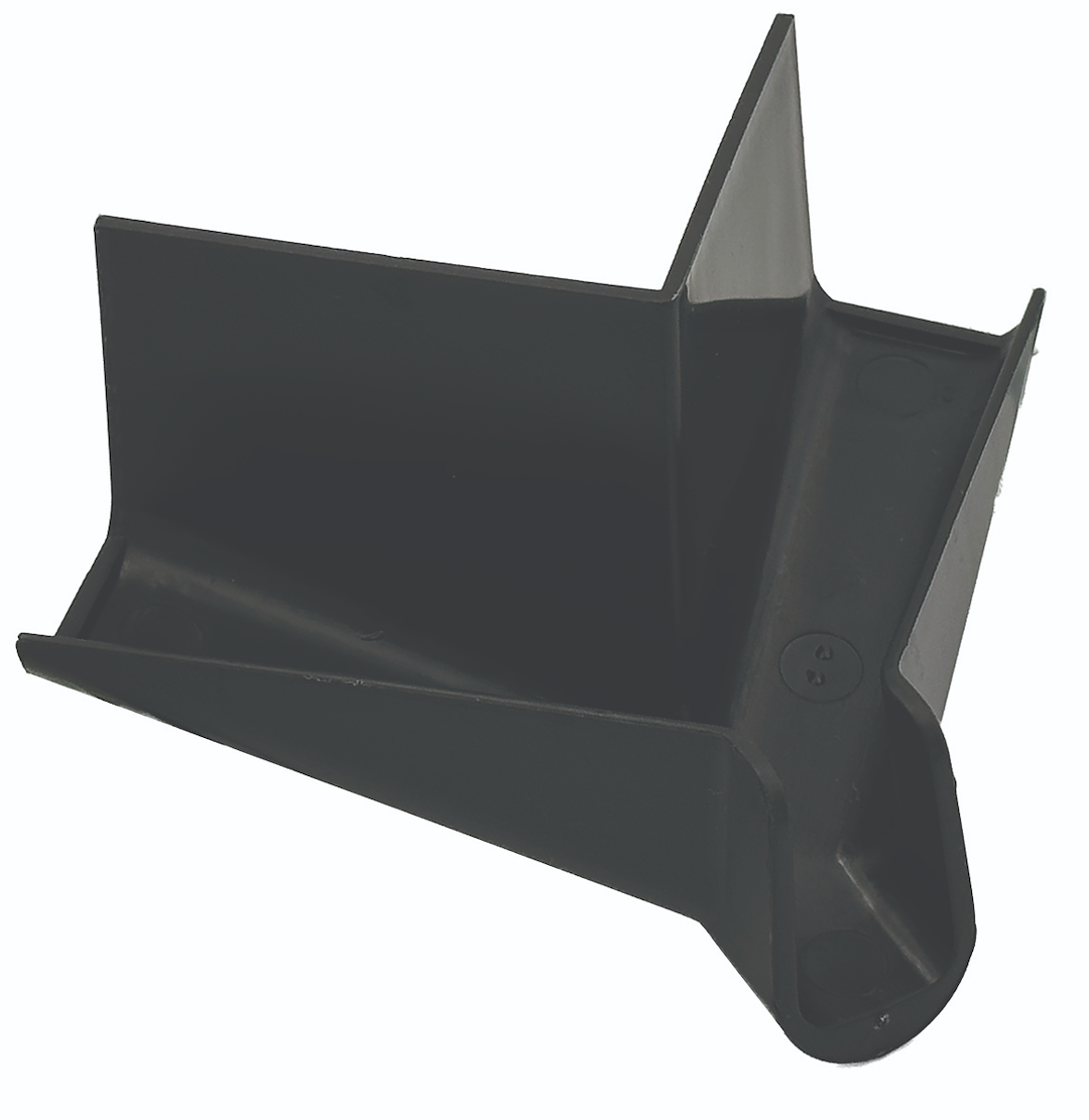B&B Molders 7220240002 Black Drip-Rail Gutter Spout