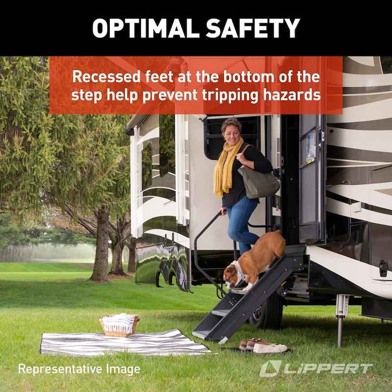 Lippert Components 791574 RV Entry Step, SolidStep 3.0 4-Step Manual Fold-Up, Lippert – image 6