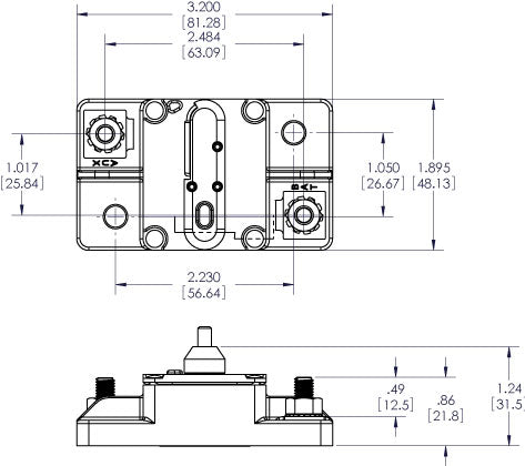Blue Sea 40A Thermal Circuit Breaker – 7182-BSS