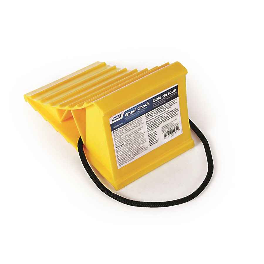 Camco Wheel Chock with Removal Rope, Tires to 26 Inches – 44472