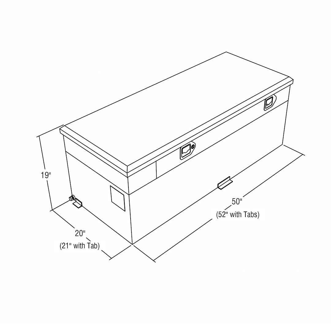 RDS Tanks 51 Gallon Diesel Auxiliary Tank with Tool Box – 72746PC