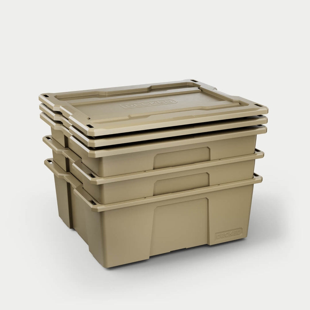Decked A0040-DBIN-TAN D-co Bin 32 Portable Storage Box