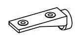 Norcold 50604 Fridge Evaporator Door Mounting Clip, Bottom Right – image 1