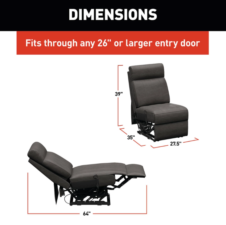 Lippert Components 2024044110 Thomas Payne Center Armless Recliner, McCoy – image 6