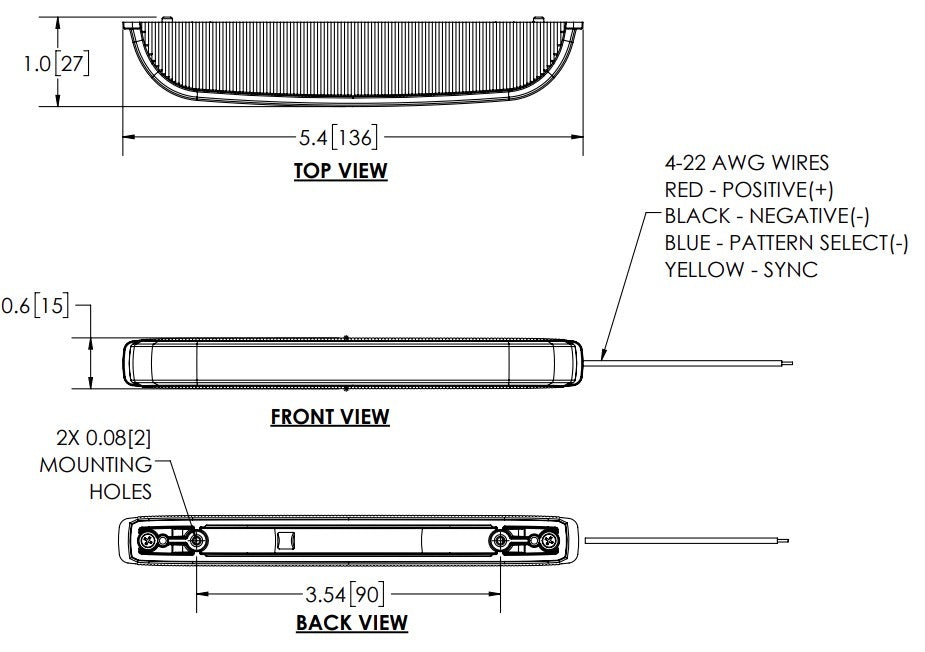 Ecco Elect ED5051A ED5051 Directional Mini Warning Bar