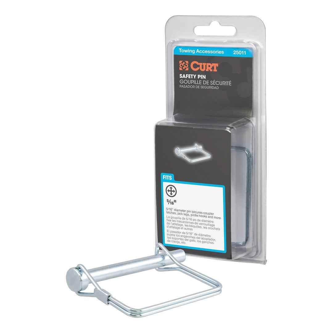 CURT 25011 3-Inch Coupler Safety Pin with Square Retainer