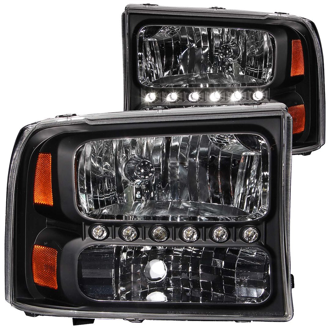 ANZO USA 111106 Excursion/Super Duty Black Headlight Pair - image 1