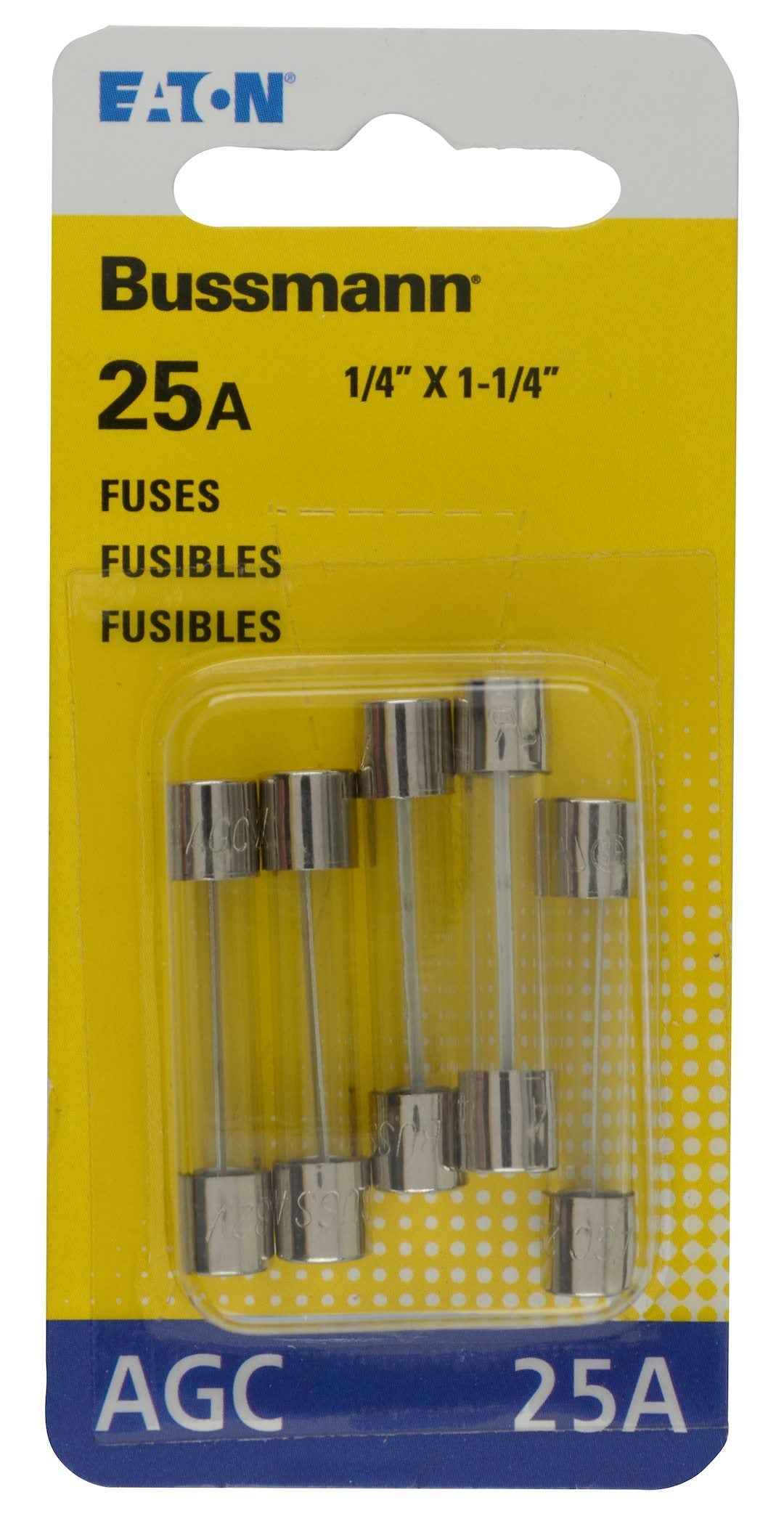Bussman BPAGC25RP 25A AGC Glass-Tube Fuses
