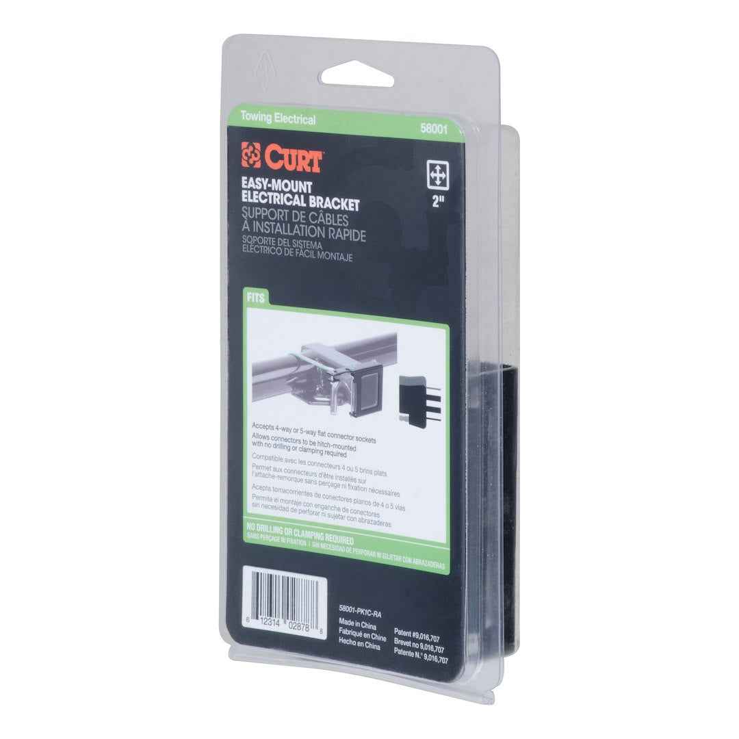 CURT 58001 Easy-Mount 4/5-Flat Bracket for 2-Inch Receiver