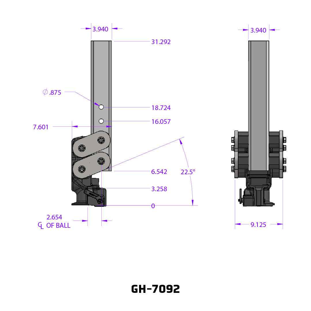 Gen-Y Hitch Square Gooseneck Coupler - 30,000 lb – GH-7092