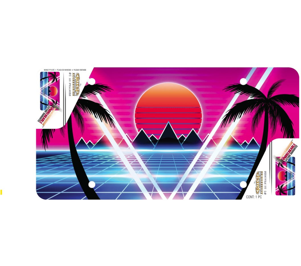 Cruiser 70209 Synthwave Palm-Tree Decorative Plate - image 1