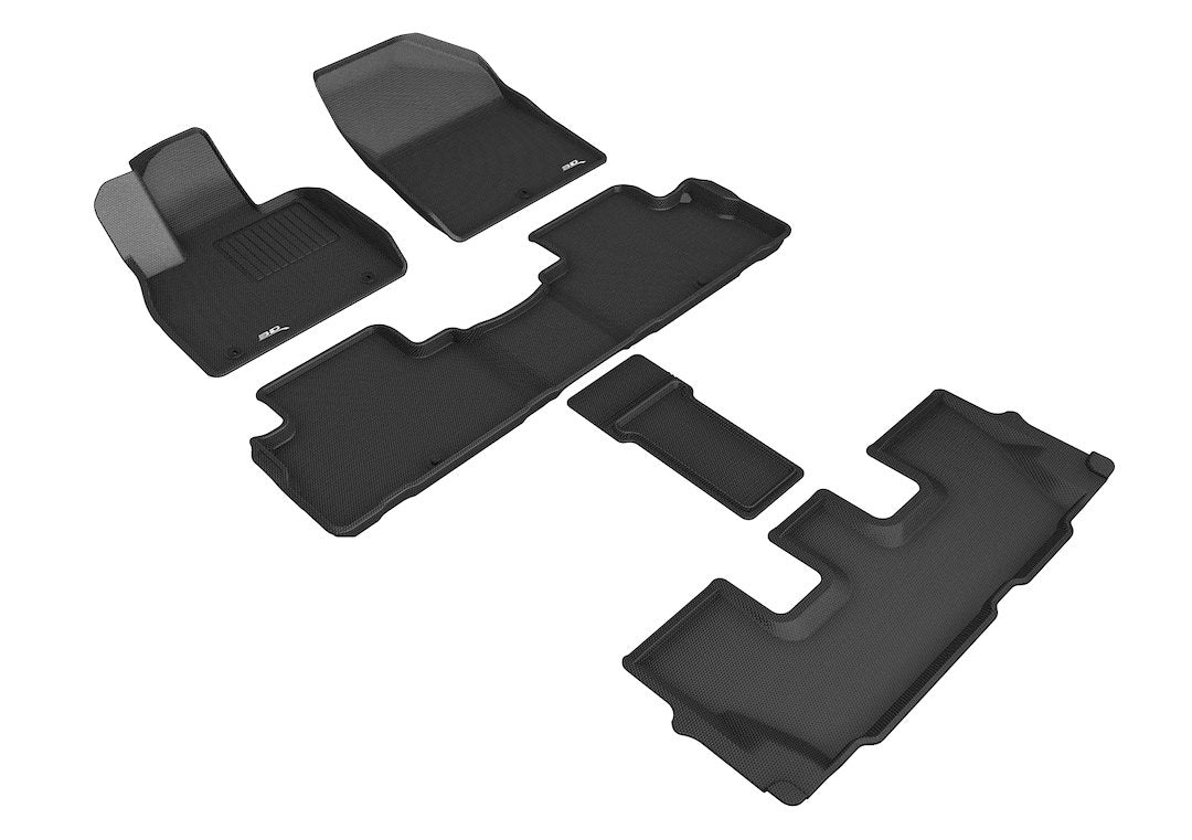 3D Mats L1HY10101509 Palisade KAGU Black Three-Row Floor Mats - image 1