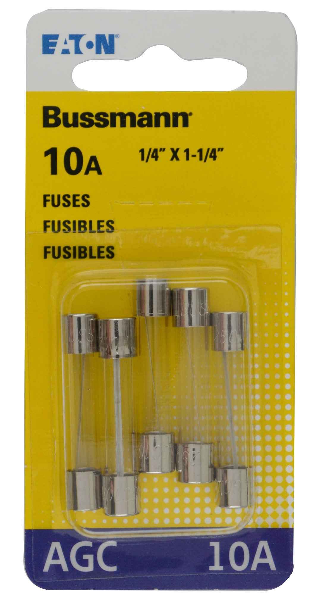 Bussman BPAGC10RP 10A AGC Glass-Tube Fuses