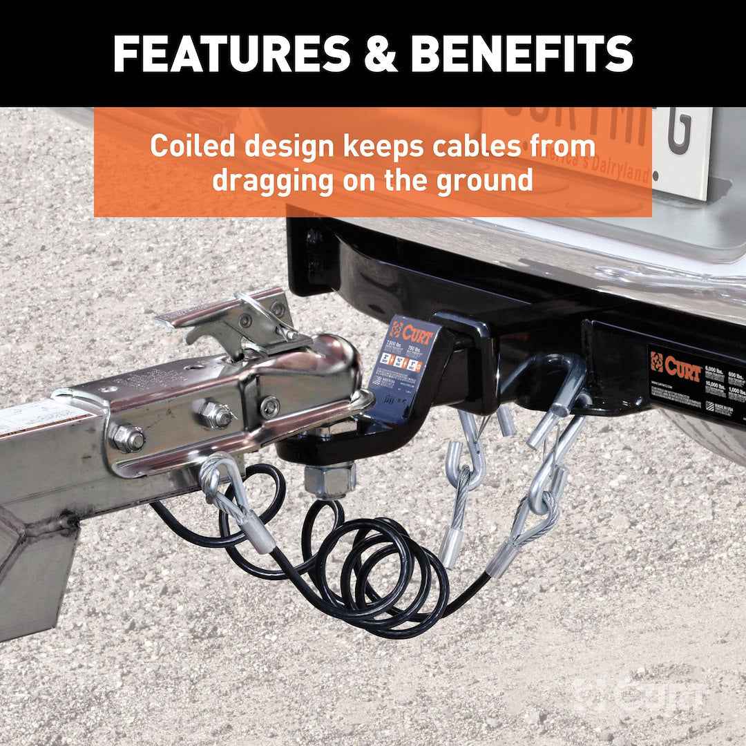 CURT Trailer Safety Cable - Set Of 2 – 80176