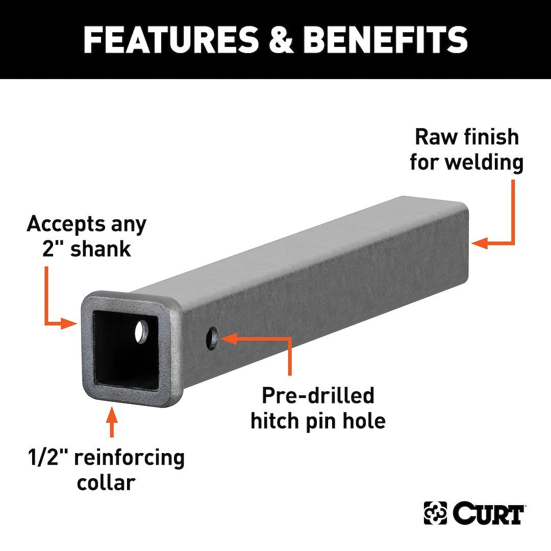 Curt 49180 Trailer Hitch Receiver Tube - image 2
