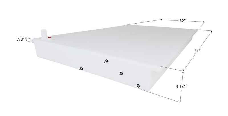 Icon 14095 26 Gallon Fresh Water Tank - White - 51" (W) x 32" (L) x 4-1/2" (H) – image 1