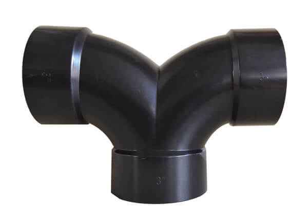 Valterra RV Waste Double 1/4 Bend Fitting - 3 in Hub – D50-3047
