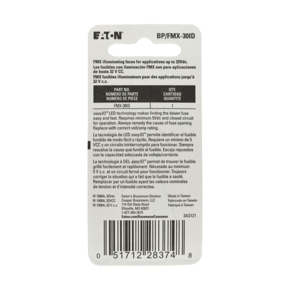 Bussman 30A FMX Female Fuse – BP/FMX-30ID