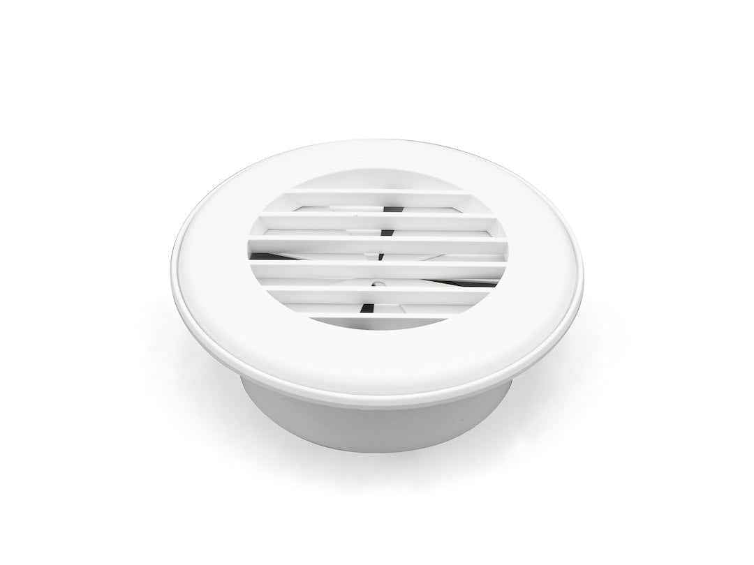 B&B Molders 94267 Polar White 4-Inch Ceiling Register with Damper