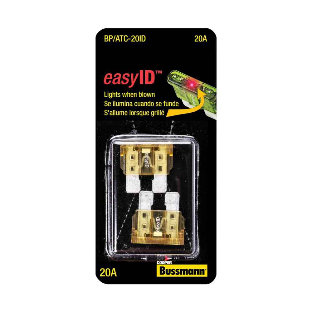 Bussman BPATC20ID 20A easyID ATC Blade Fuses
