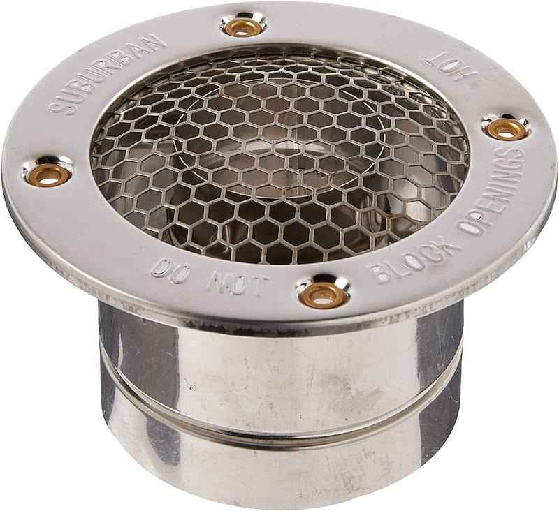 Suburban 261616 1" Round Wall Vent, Metal, Silver, For RV Water Heaters, 0, 1" Wall – image 3