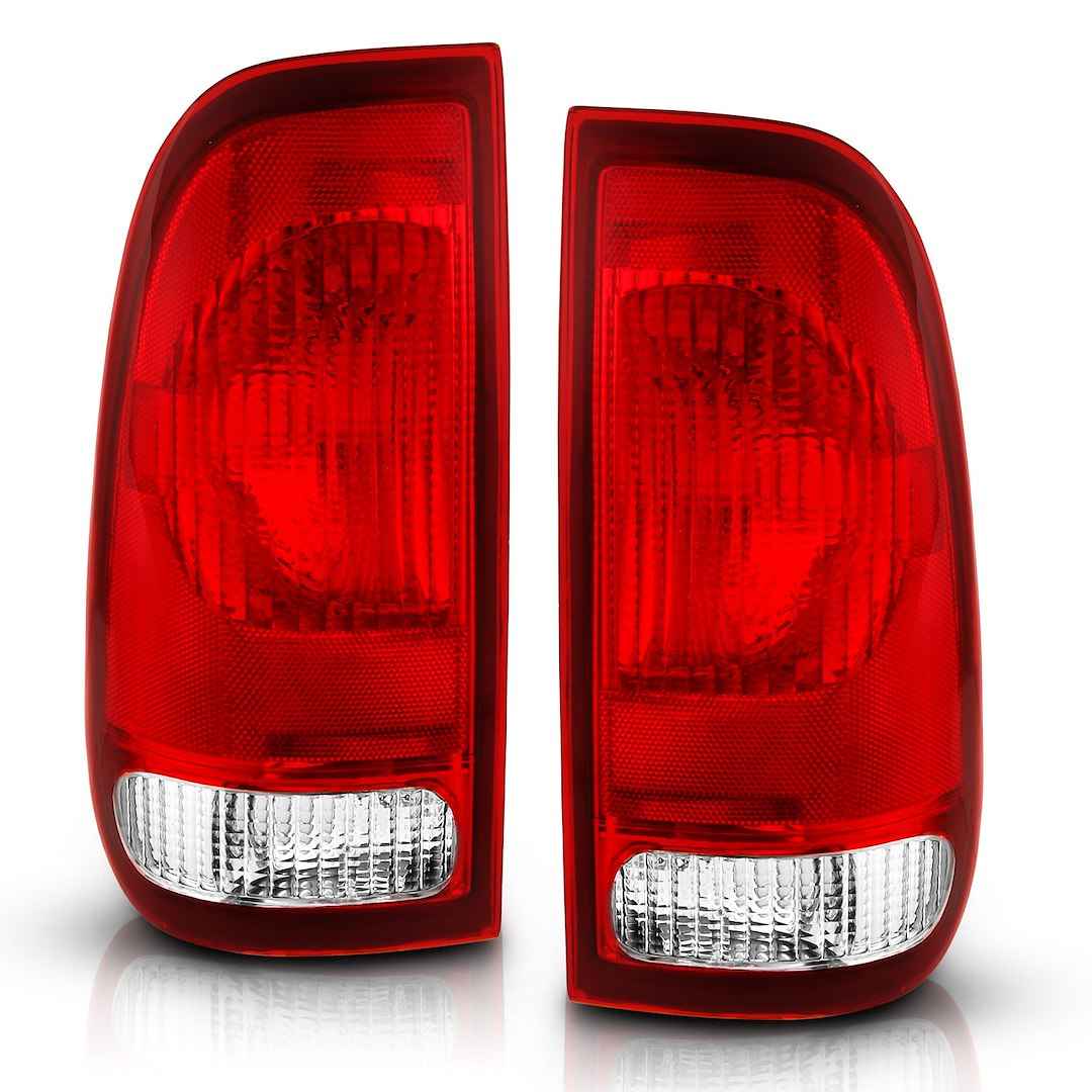ANZO USA 311307 Ford Chrome Tail-Light Pair, Red/Clear
