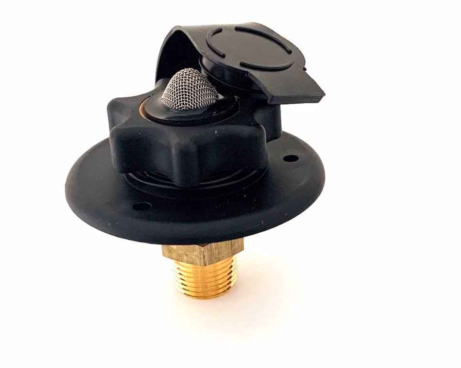 JR Products Fresh-Water Inlet with Check Valve - Black – 160-85-A-36-A