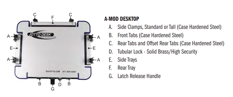 Tenhold 450-4138 A-MOD Laptop Securing Desktop