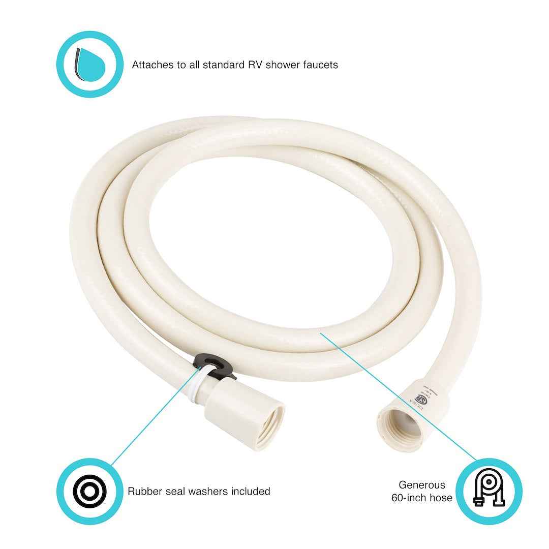 Dura Faucet DFSA230BQ Bisque Parchment 60-Inch Vinyl Handheld Shower Hose