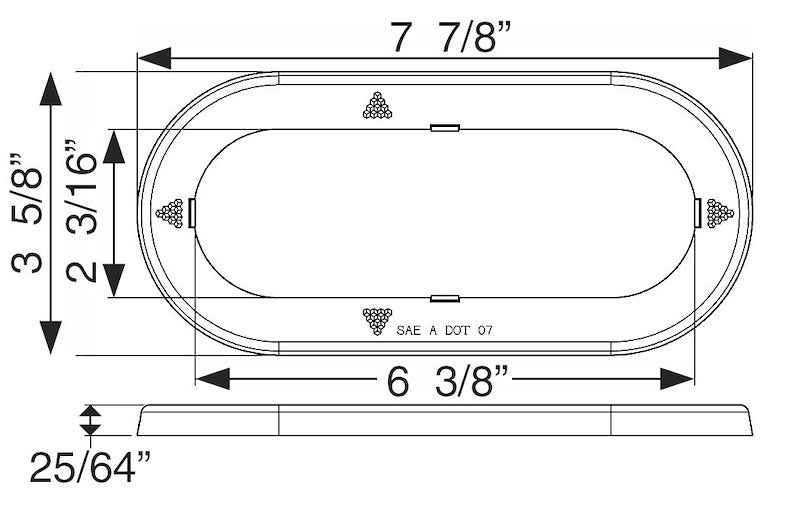 Optronics A78RXBP Red Waterproof Rear-Reflex Parking Trim