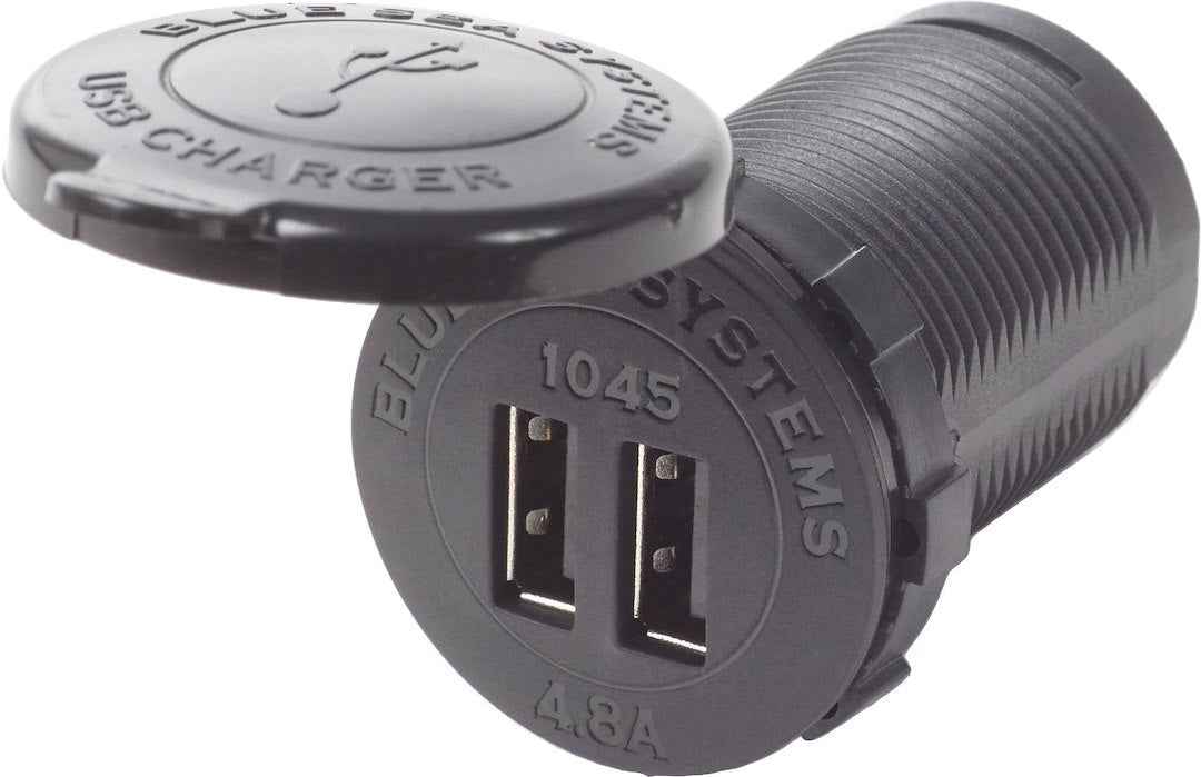Blue Sea Dual USB Outlet - 12/24V DC – 1045-BSS