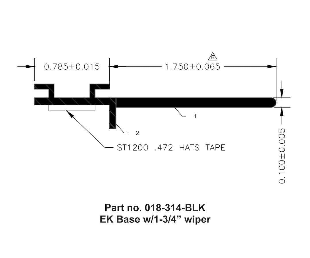 AP Products EK Base Slide-Out Seal - 35 ft, Black – 018-314-BLK