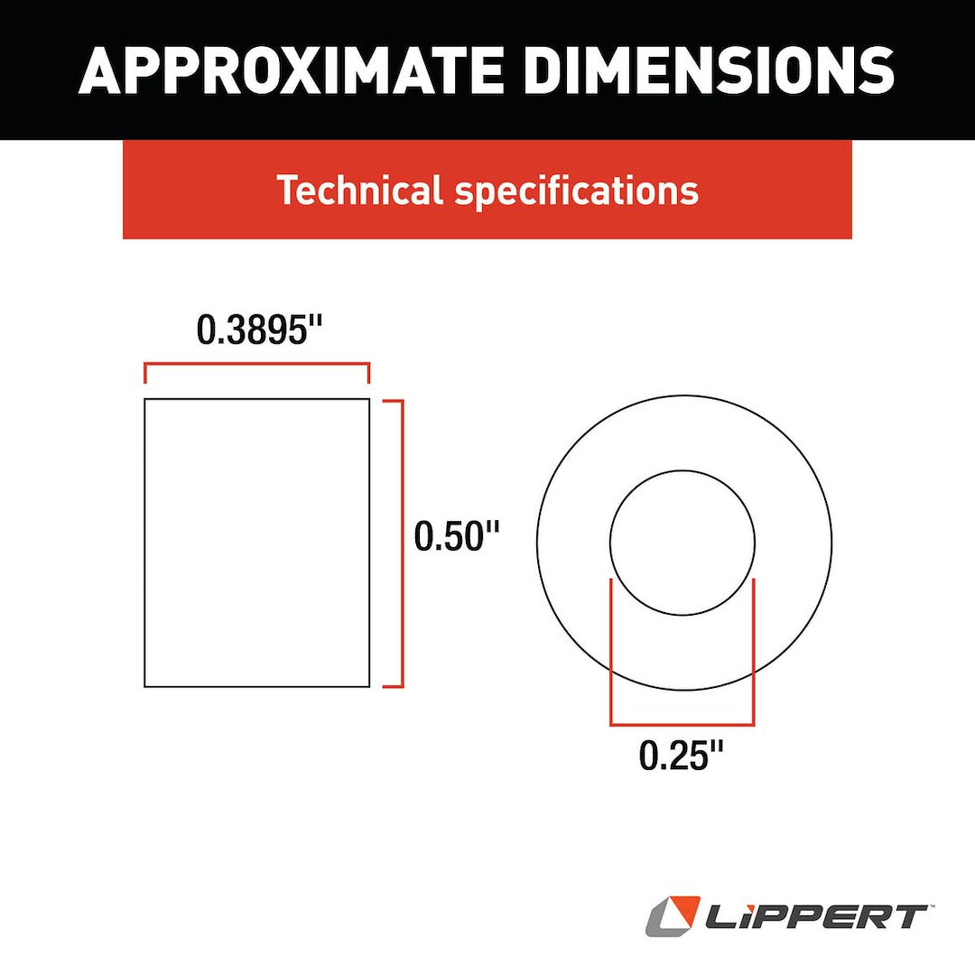 Lippert 128958 Entry-Step Motor Spacer - 1/4 in ID