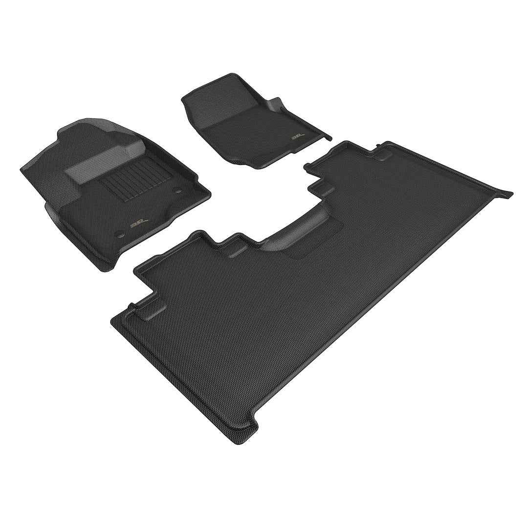 3D Mats L1FR17501509 Ford Non-Vinyl KAGU 3-Piece Floor Mats - image 1