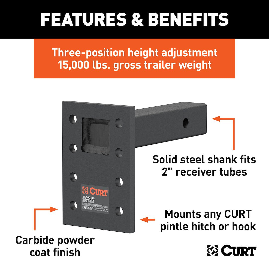 Curt 48325 Pintle Hook Mounting Plate - image 2