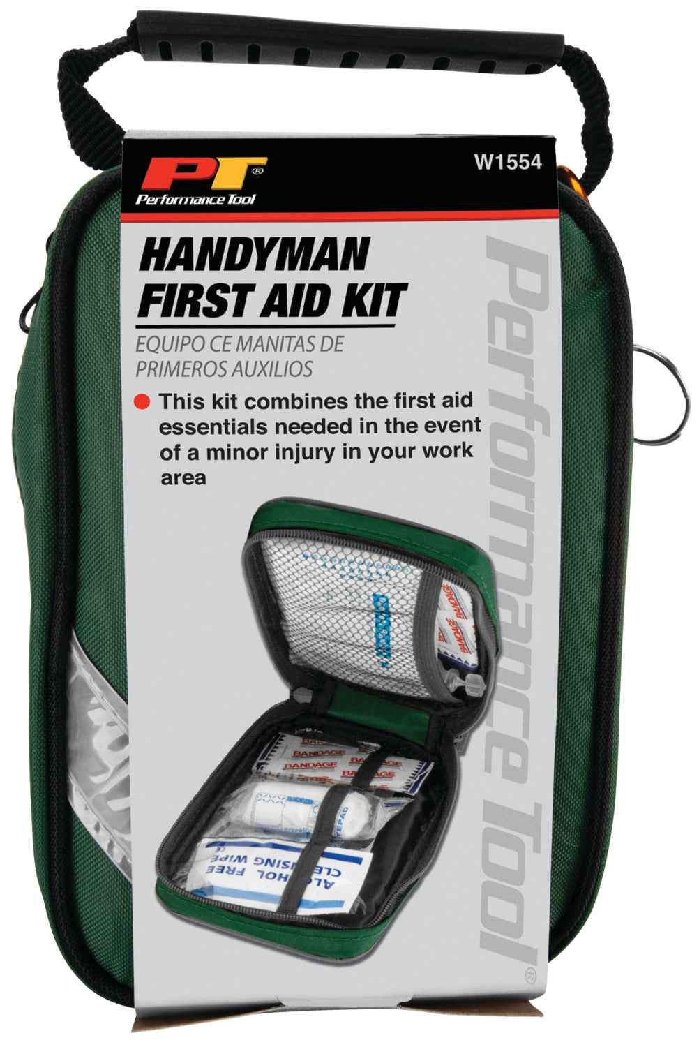 Performance Tool W1554 22-Piece First-Aid Supplies in Green Case