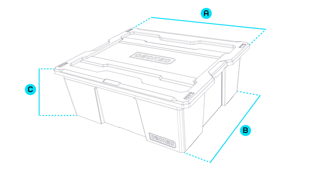 Decked A0040-DBIN-TAN D-co Bin 32 Portable Storage Box
