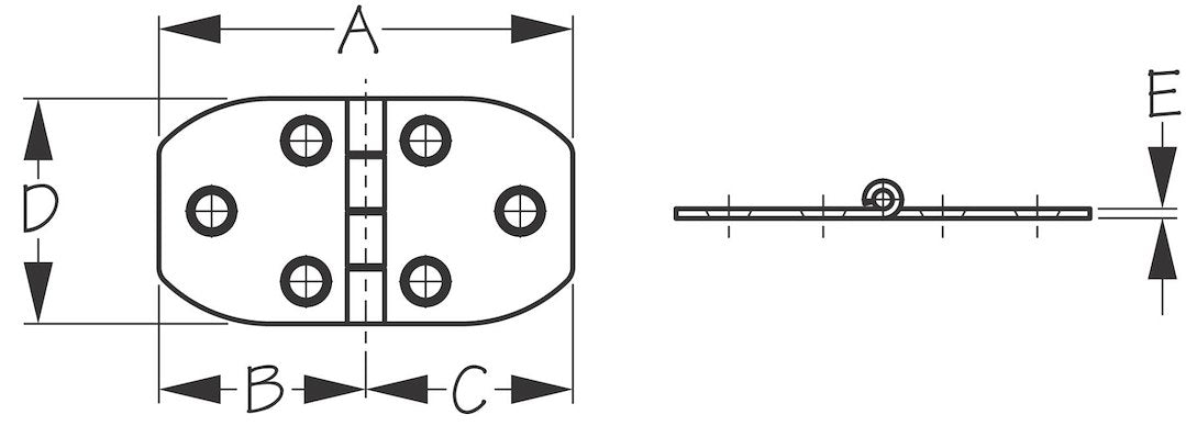 Sea Dog 201030-1 Hinge for Door Mounting