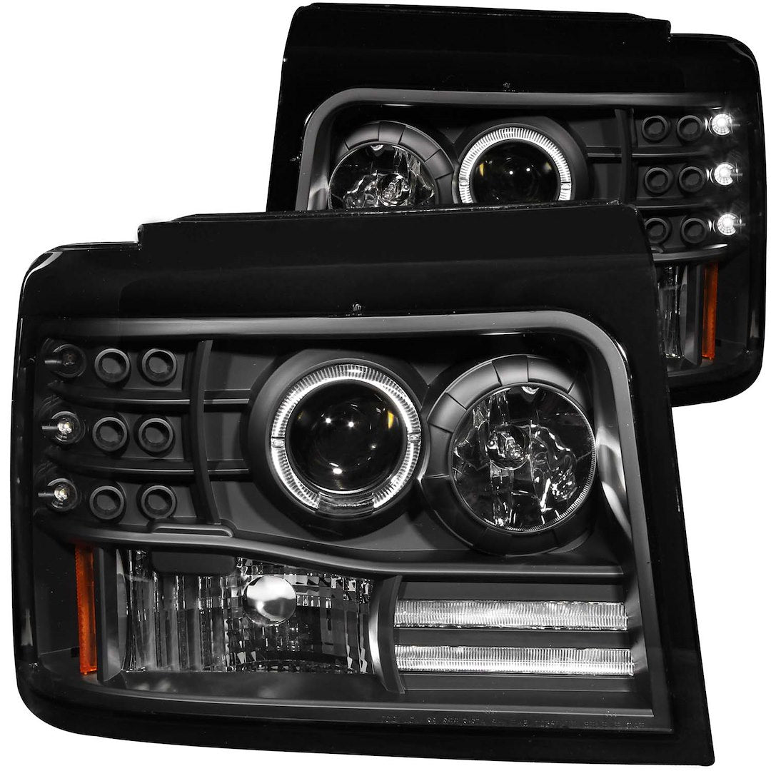 ANZO USA 111184 Halo Projector Headlight Pair, Black - image 1