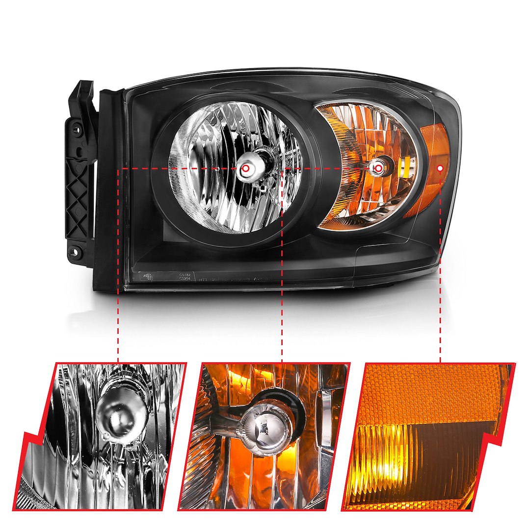ANZO USA 111427 Clear Halogen Headlight Pair - image 2