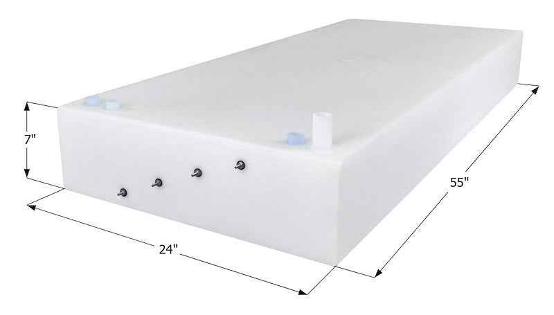 Icon 15105 38 Gallon Jayco Fresh Water Tank - White - 55" (L) x 24" (W) x 7" (H) – image 1