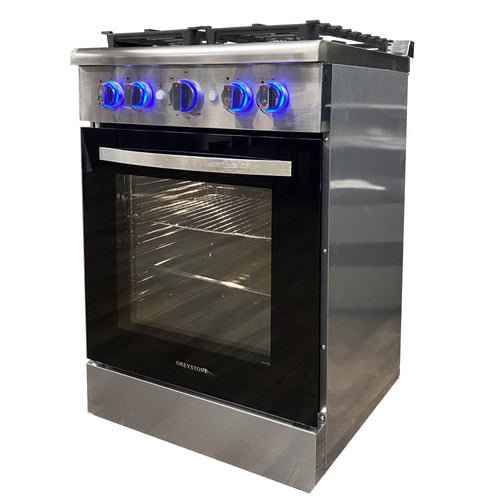 Furrion CF-FS60 Greystone 24-Inch Propane Range with Built-In Oven, 4 Burners, Electronic – image 1