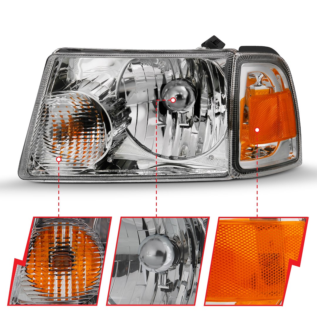 ANZO USA 111484 Ranger Silver Crystal Headlight Pair - image 1