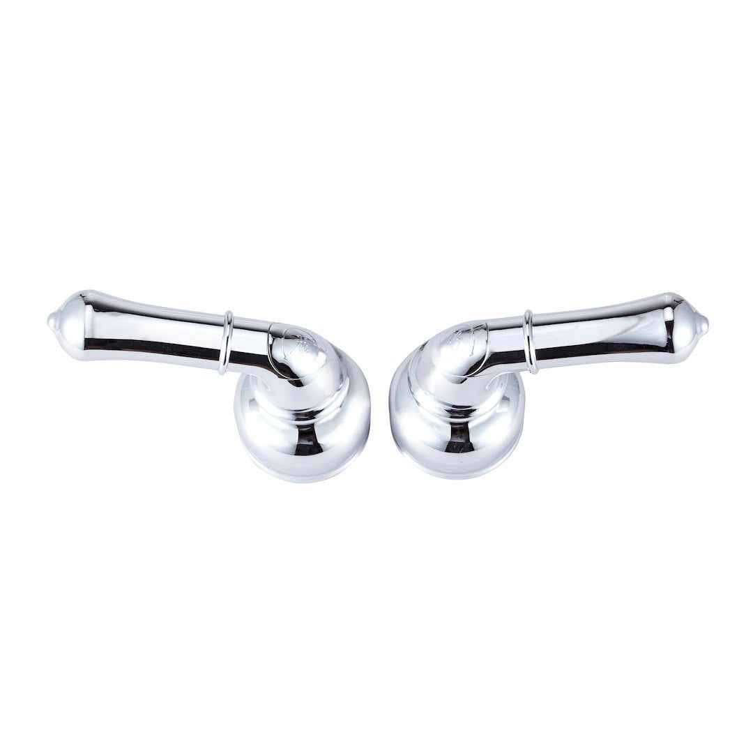 Dura Faucet DFRKCCP Chrome Teapot Lever Handles, Hot/Cold Pair