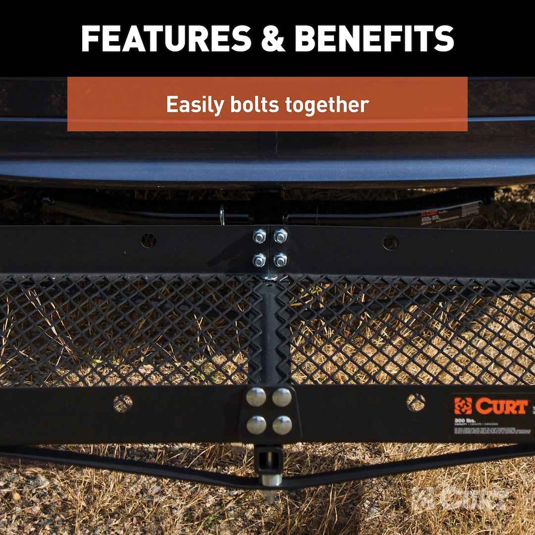 CURT Hitch Cargo Carrier - 48 in x 20 in, 1-1/4 in – 18110