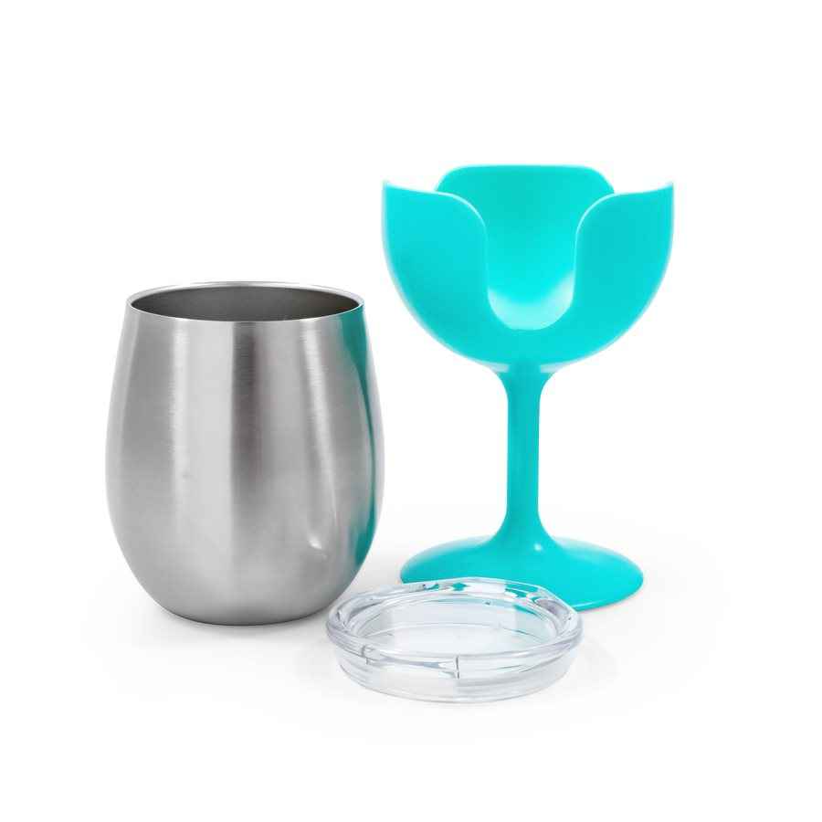 Camco 8-oz Stainless Wine Glasses - 2 Pack – 53484